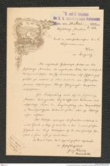 k.k. naturhistorisches Hofmuseum, Intendanzakten 1885-1896 (Hauer), Aktenzahl Z.364/1892, Seite 1